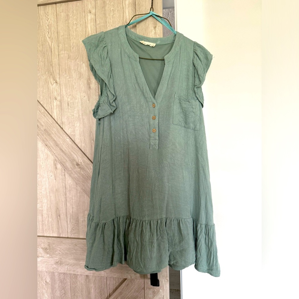 Dusty blue dress